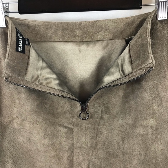 BlankNYC Genuine Suede Mini Skirt in Taupe - Picture 6 of 9